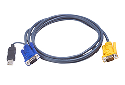 5M USB接口切换器连接线+3 in 1 SPHD，内置PS/2转USB转换器