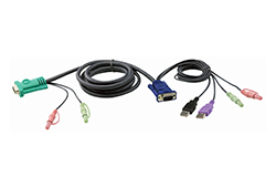 1.8M USB 2.0接口切换器连接线+3 in 1 SPHD，音频