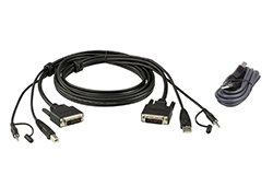 1.8m USB DVI-D Dual Link Secure KVM 多电脑切换器专用线材组