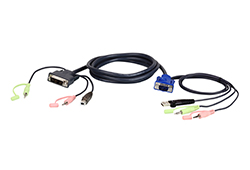 3m USB VGA转DVI-A切换器连接线 附音频功能