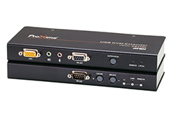 USB VGA/音频Cat 5 KVM信号延长器 + 抗色偏 (1280x1024@300m)