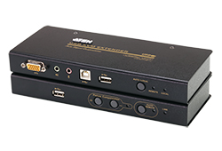 USB VGA/音频 Cat 5 KVM信号延长器 + USB闪存 (1024x768@250m)