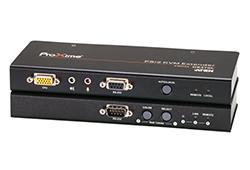 PS/2 VGA/音频Cat 5 KVM信号延长器 + 抗色偏 (1280x1024@300m)