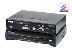2K DVI-D Dual Link KVM over IP 信号延长器附 PoE 功能