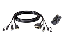 1.8m USB HDMI至DVI-D Secure KVM 多电脑切换器专用线材组