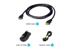 1.8m USB HDMI KVM 多电脑切换器 2 端口线材组