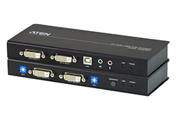 USB DVI USB双显示Cat 5 KVM信号延长器 (1024x768@60m)