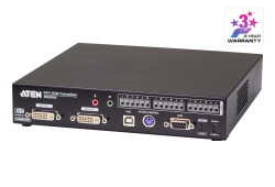 DVI-I 双屏幕KVM over IP 信号延长器 (发送装置) 远程监控方案